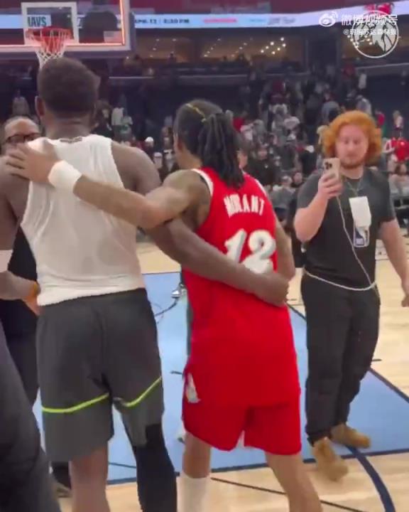 狼王&槍王惺惺相惜！華子賽后與莫蘭特相互致意！